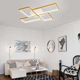 Geometrické čtvercové stropní svítidlo s mozaikou pod zapuštěnou montáž