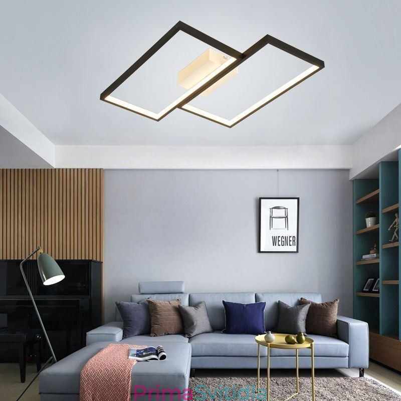 Zapuštěná mozaiková geometrická čtvercová stropní lampa