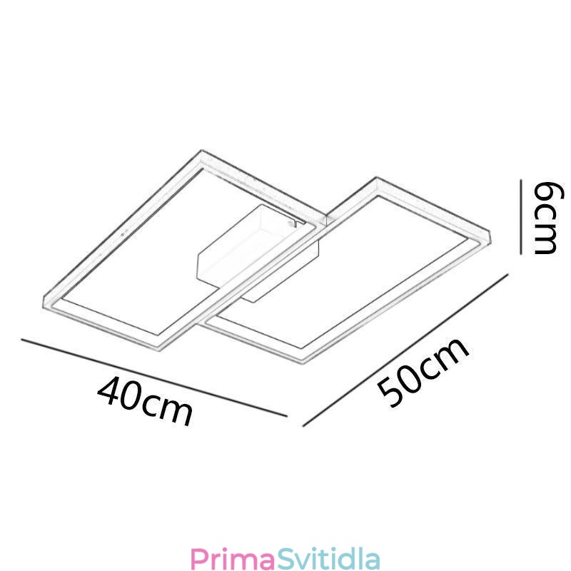 Zapuštěná mozaiková geometrická čtvercová stropní lampa