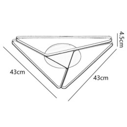 Minimalistické trojúhelníkové stropní svítidlo pro zapuštěnou montáž
