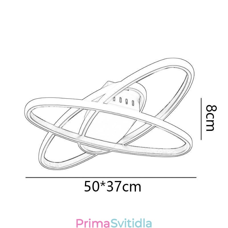 Zapuštěné minimalistické stropní svítidlo Surround Planet
