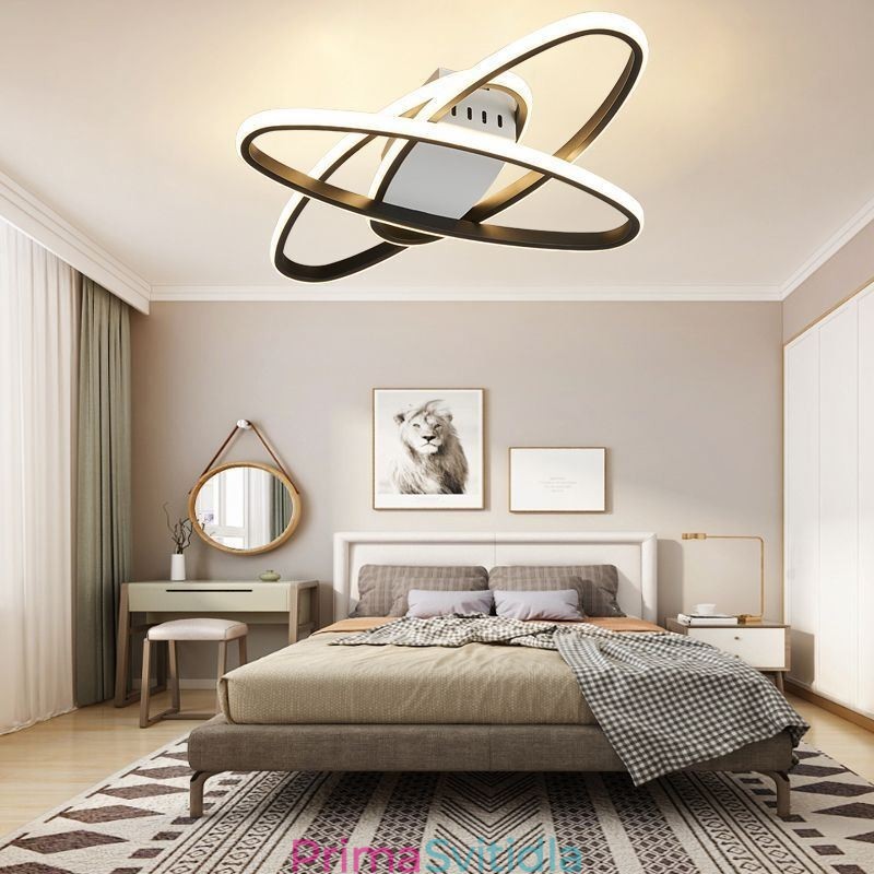 Zapuštěné minimalistické stropní svítidlo Surround Planet