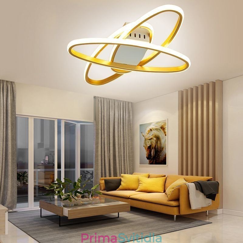 Zapuštěné minimalistické stropní svítidlo Surround Planet