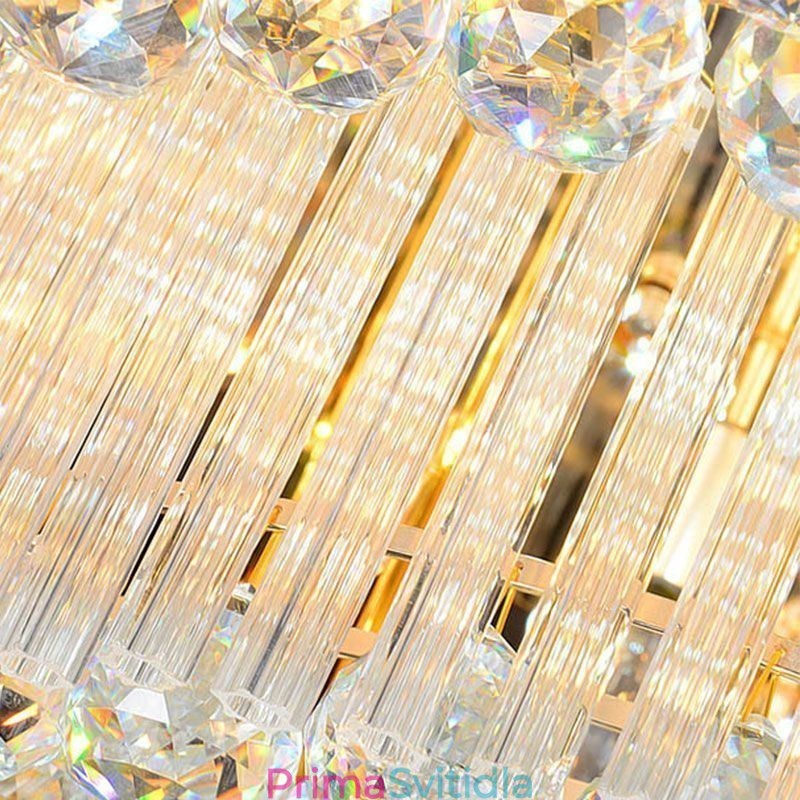 Křišťálové zapuštěné kulaté křišťálové stropní svítidlo s dálkovým ovládáním 80CM