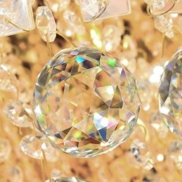 Křišťálové zapuštěné kulaté křišťálové stropní svítidlo s dálkovým ovládáním 80CM