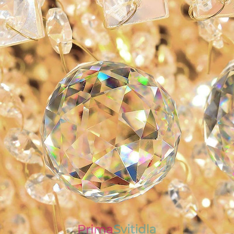 Křišťálové zapuštěné kulaté křišťálové stropní svítidlo s dálkovým ovládáním 80CM