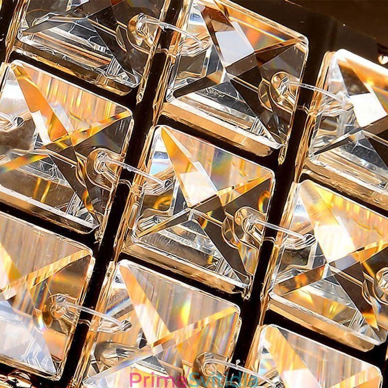 Křišťálové zapuštěné kulaté křišťálové stropní svítidlo s dálkovým ovládáním 80CM