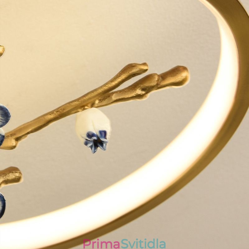 Zapuštěné stropní svítidlo Copper Art Branch Plum Blossom