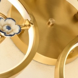 Zapuštěné stropní svítidlo Copper Art Branch Plum Blossom