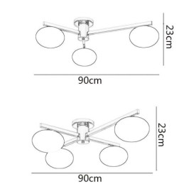 Kreativní kované stropní svítidlo na zapuštěné sklo Nordic Glass