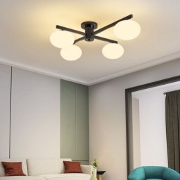 Kreativní kované stropní svítidlo na zapuštěné sklo Nordic Glass