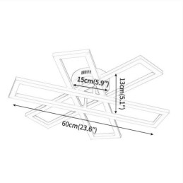 Minimalistické zapuštěné hliníkové umělecké stropní svítidlo pro větrný mlýn