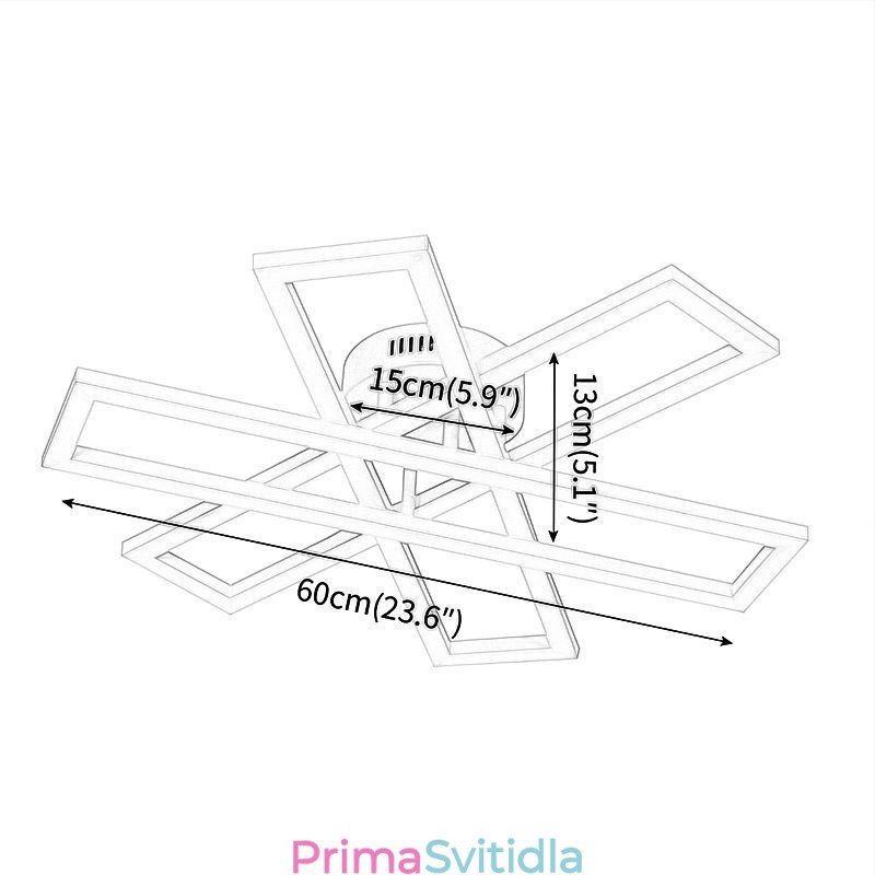 Minimalistické zapuštěné hliníkové umělecké stropní svítidlo pro větrný mlýn