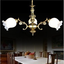 Bronzový lustr Three Lights European Retro Classic