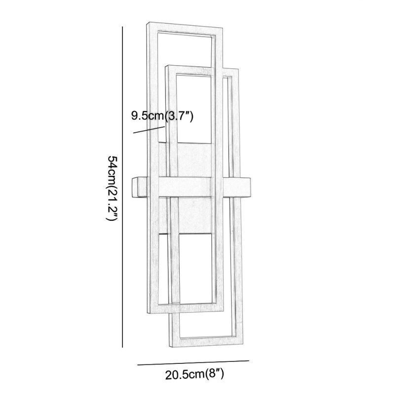 Minimalistické zapuštěné hliníkové umělecké geometrické čtvercové stropní svítidlo