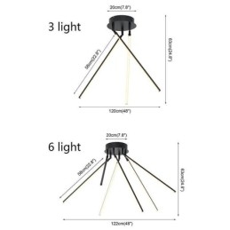 Creative zapuštěná hliníková umělecká stropní lampa pro větrný mlýn