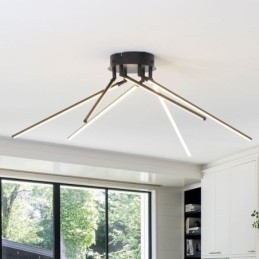 Creative zapuštěná hliníková umělecká stropní lampa pro větrný mlýn
