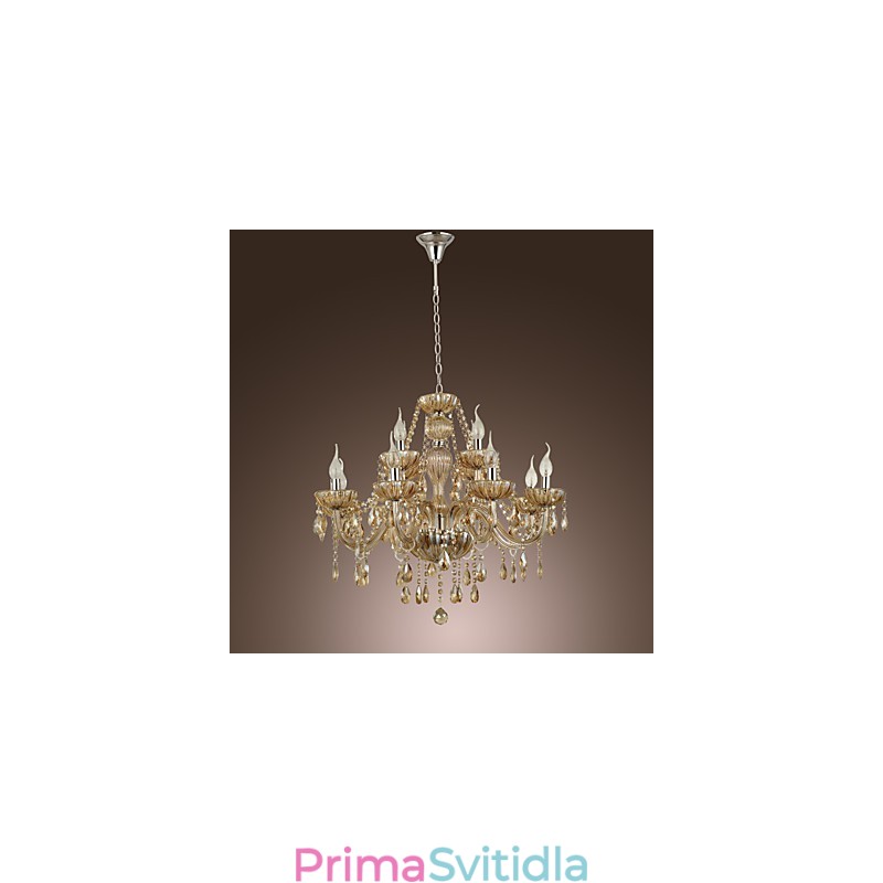 Lustr Crystal Luxury Modern 2 Tiers Living 12 Lights