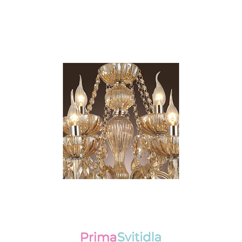 Lustr Crystal Luxury Modern 2 Tiers Living 12 Lights