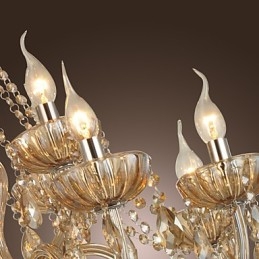 Lustr Crystal Luxury Modern 2 Tiers Living 12 Lights
