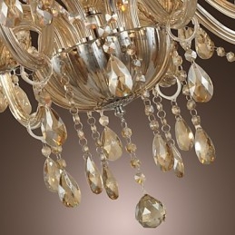 Lustr Crystal Luxury Modern 2 Tiers Living 12 Lights
