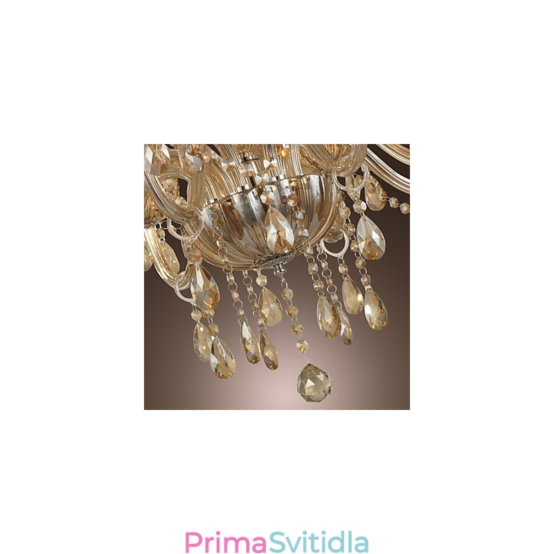 Lustr Crystal Luxury Modern 2 Tiers Living 12 Lights