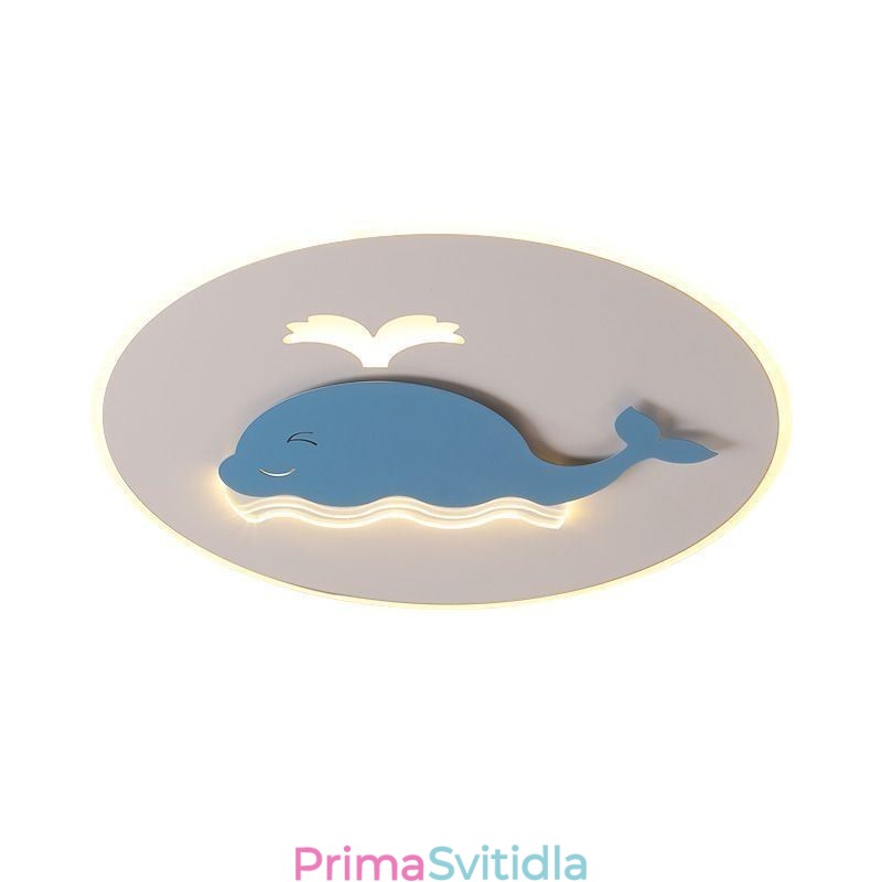 Moderní kreativní stropní lampa velryba stropní světlo