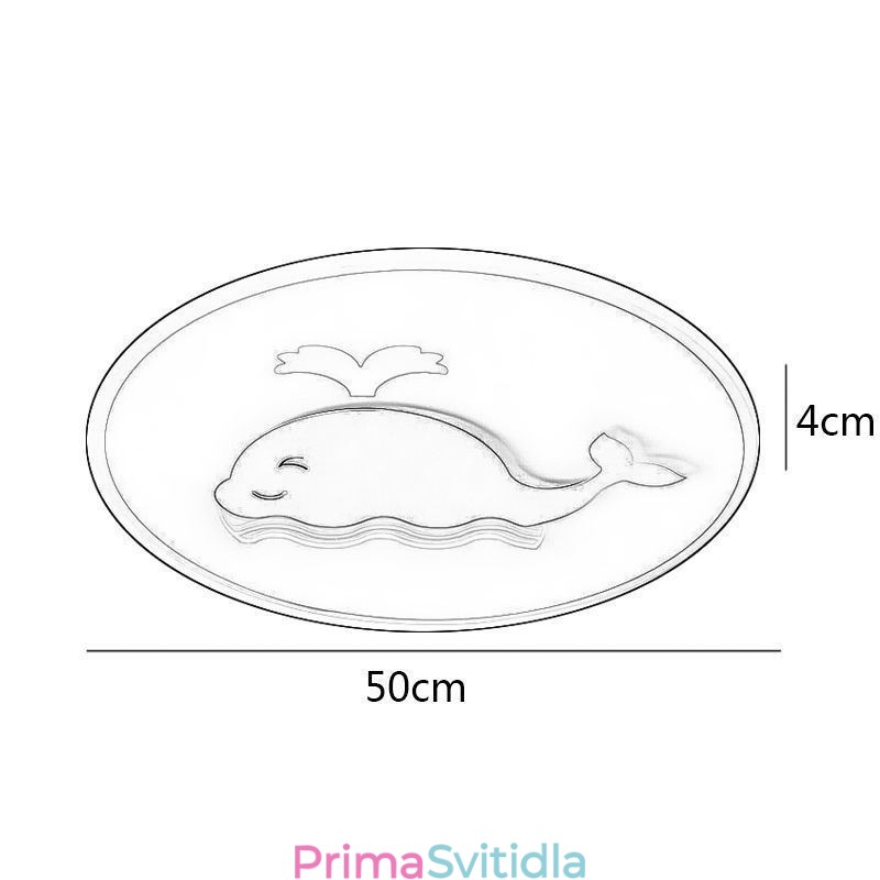 Moderní kreativní stropní lampa velryba stropní světlo