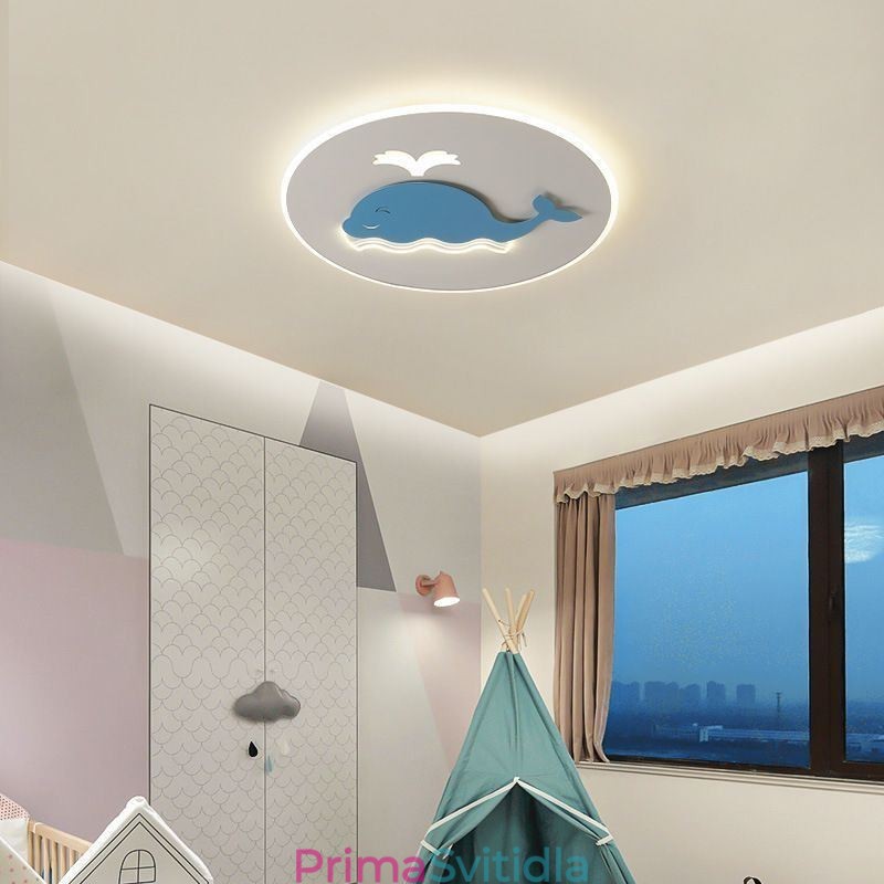 Moderní kreativní stropní lampa velryba stropní světlo