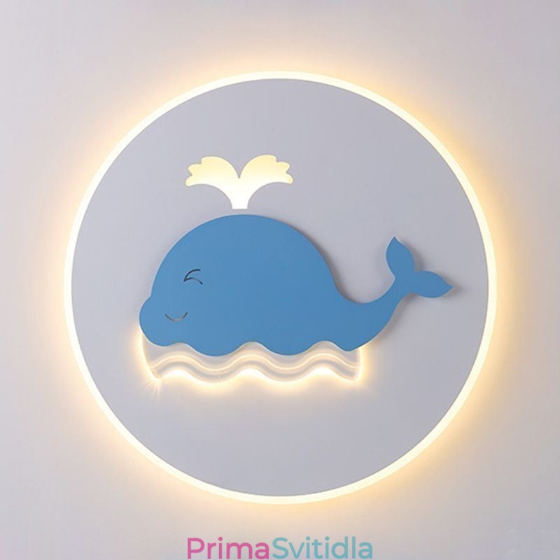 Moderní kreativní stropní lampa velryba stropní světlo