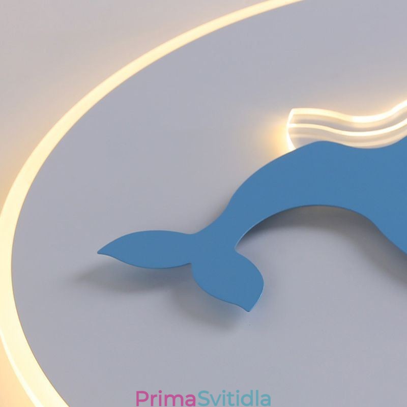 Moderní kreativní stropní lampa velryba stropní světlo