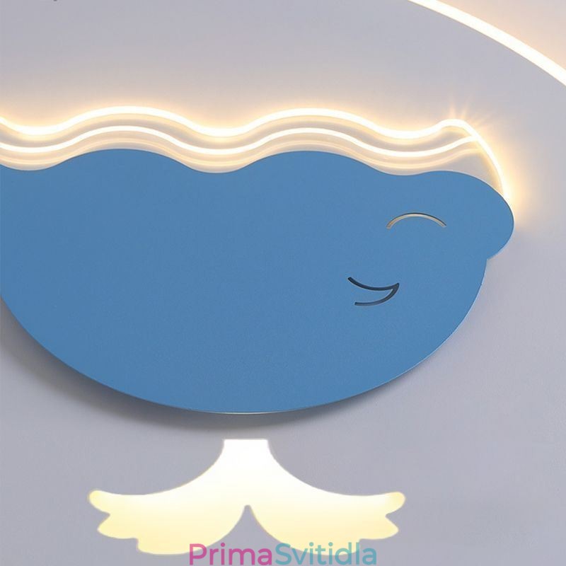 Moderní kreativní stropní lampa velryba stropní světlo