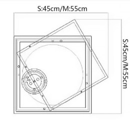 Moderní stropní svítidlo čtvercové geometrické akrylové stropní svítidlo