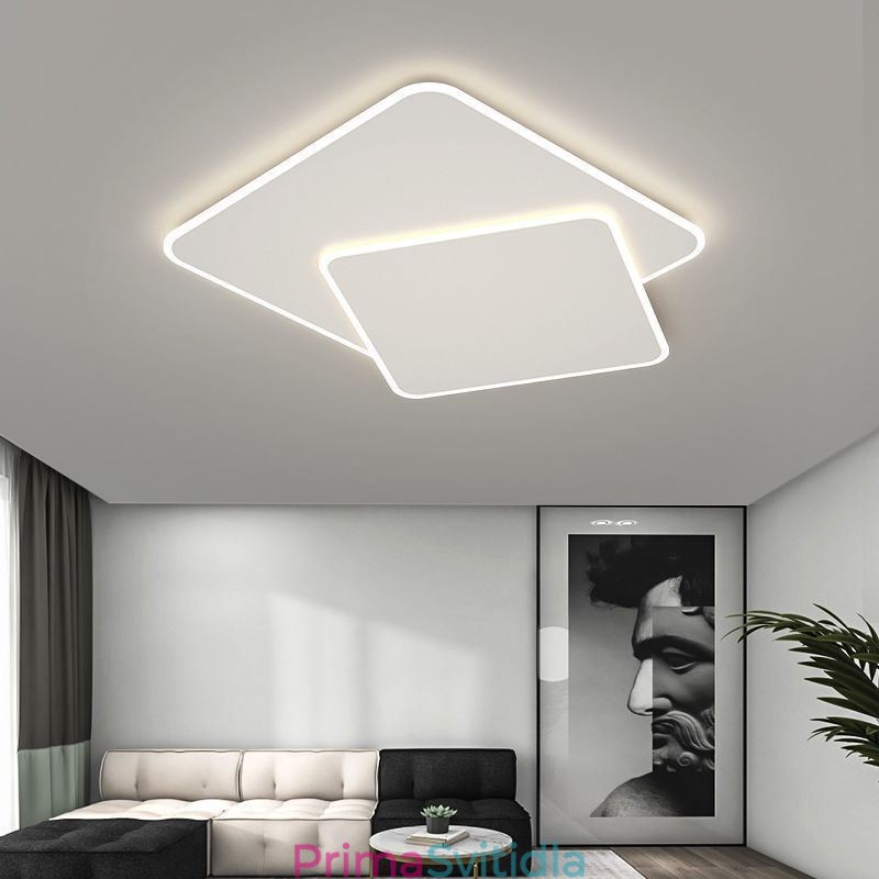 Moderní zapuštěné geometrické čtvercové stropní svítidlo