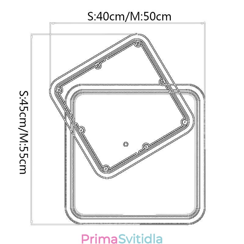 Moderní zapuštěné geometrické čtvercové stropní svítidlo