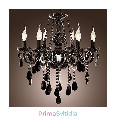 Lustr Black Crystal Modern 6 světel Lustr Black Crystal Modern 6 světel