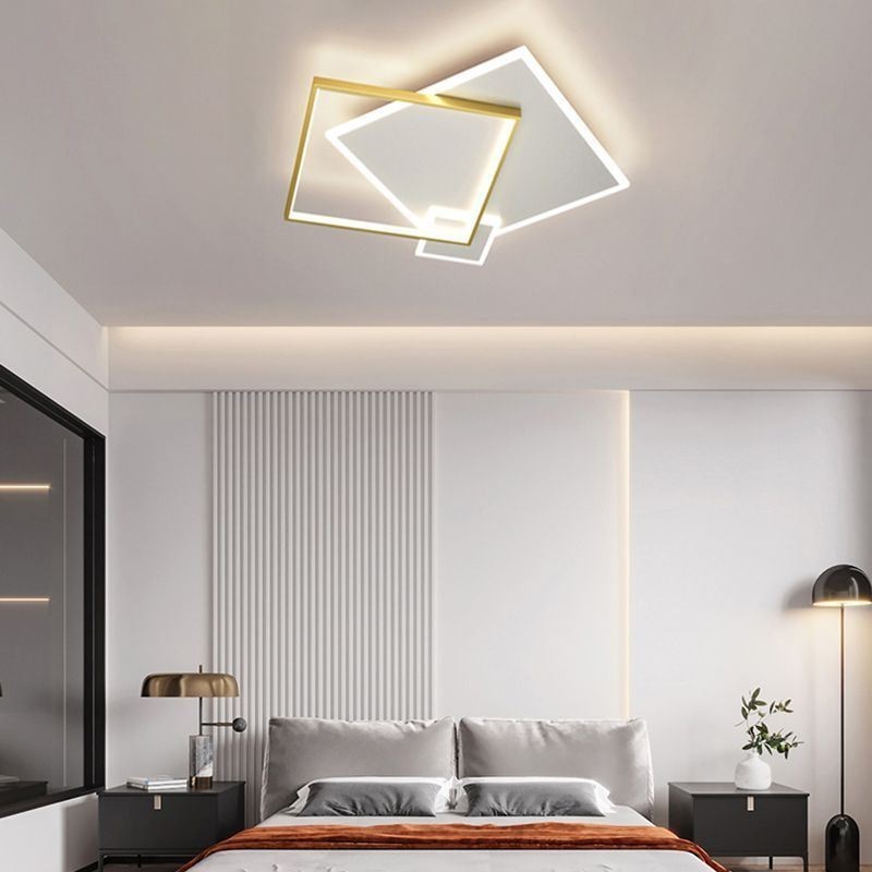 Moderní stropní svítidlo Geometrické čtvercové stropní svítidlo