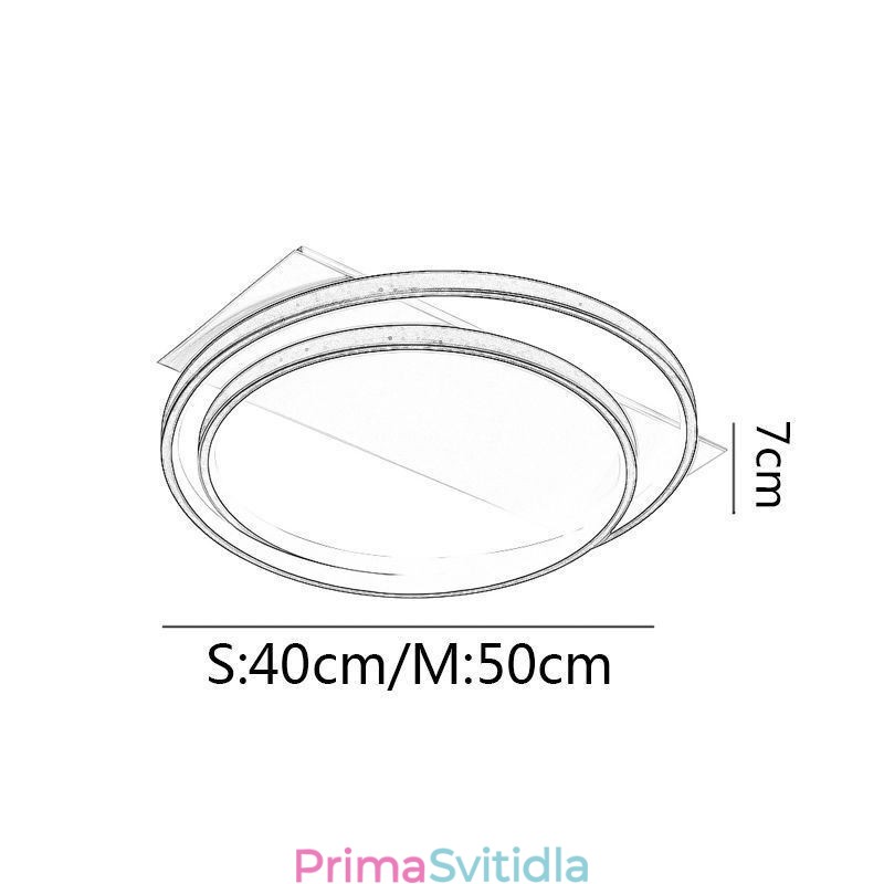 Moderní stropní svítidlo kulaté zapuštěné stropní svítidlo