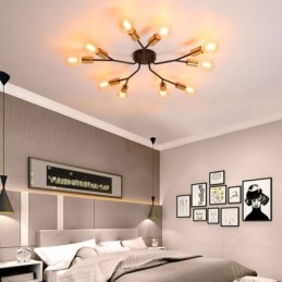 Moderní stropní svítidlo černé vintage lustr