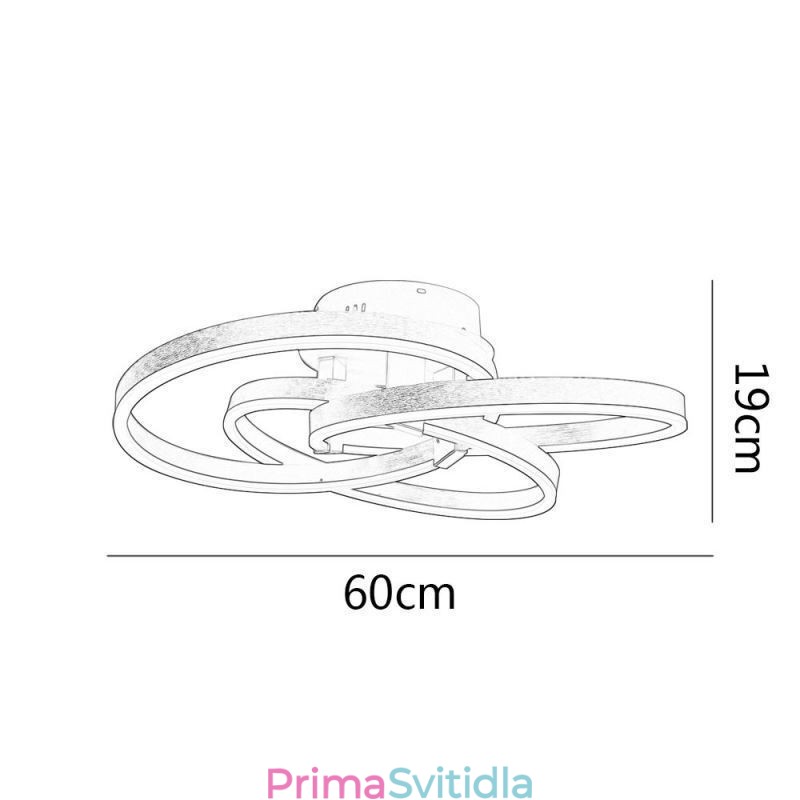 Moderní stropní svítidlo 3 kroužkové stropní svítidlo