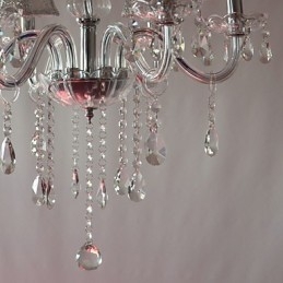Moderní luxusní lustr 6 světel v křišťálové dekoraci