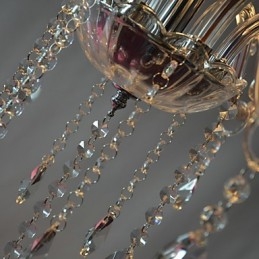 Moderní luxusní lustr 6 světel v křišťálové dekoraci