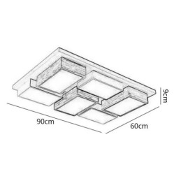 Moderní akrylové stropní svítidlo geometrické dřevěné stropní svítidlo
