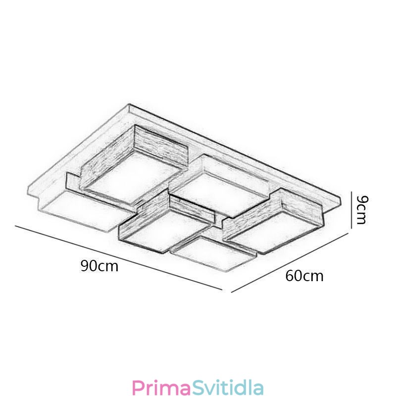 Moderní akrylové stropní svítidlo geometrické dřevěné stropní svítidlo