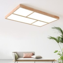 Moderní stropní svítidlo ve stylu minimalistického zapuštěného stropního svítidla ve stylu dřeva