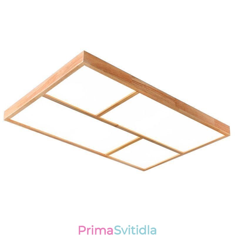 Moderní stropní svítidlo ve stylu minimalistického zapuštěného stropního svítidla ve stylu dřeva