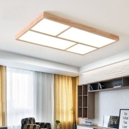 Moderní stropní svítidlo ve stylu minimalistického zapuštěného stropního svítidla ve stylu dřeva