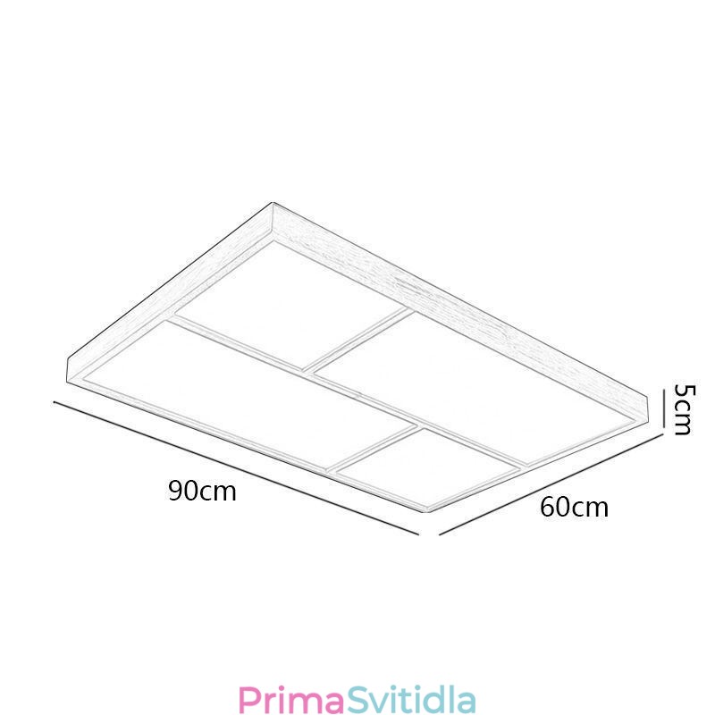 Moderní stropní svítidlo ve stylu minimalistického zapuštěného stropního svítidla ve stylu dřeva