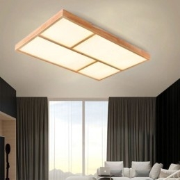Moderní stropní svítidlo ve stylu minimalistického zapuštěného stropního svítidla ve stylu dřeva