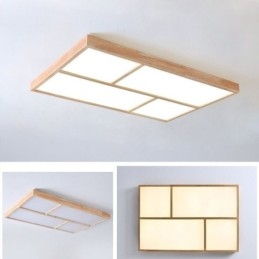 Moderní stropní svítidlo ve stylu minimalistického zapuštěného stropního svítidla ve stylu dřeva